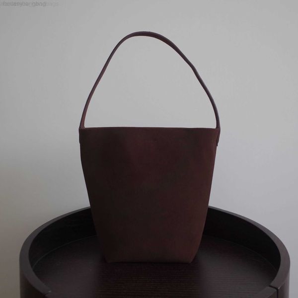 

the row designer bags leather bag simple bucket leather large capacity suede hand commuting shoulder cowhide casual womenclassic tote bag