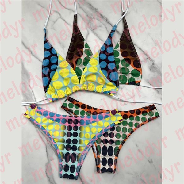 

other accessories women's plus size swimwear dot print summer two piece bikinis designer bra swimsuit color beach wear, Silver