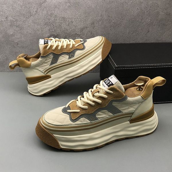 

2023 men's white leather shoes sneakers boys sport vulcanized shoes men comforthable spring sneakers mens casual shoes plus size 38-43, Black