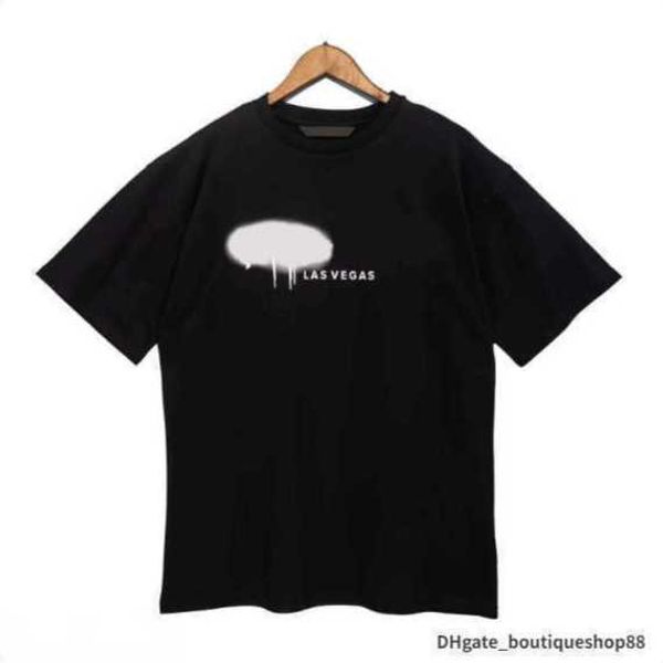 

designer of luxury t shirt brand palms palmangel city highs quality tshirt pa clothing spray letter short sleeve spring summer casual men an, White;black