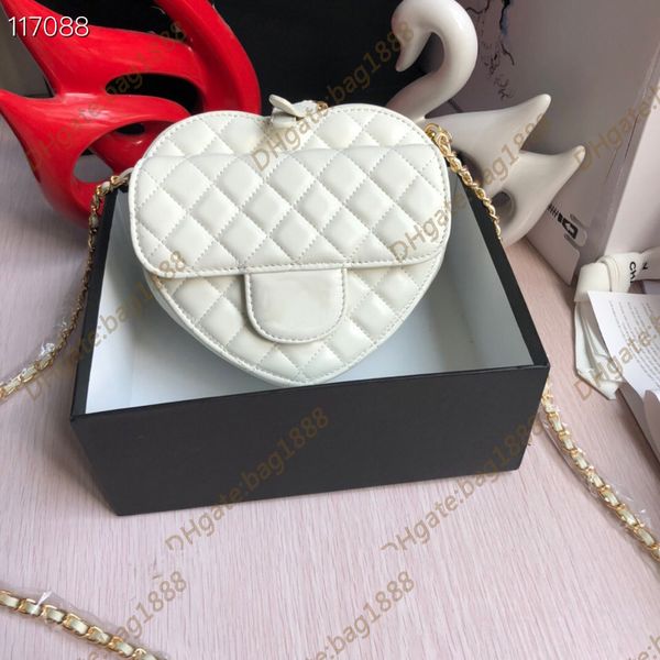 

designer's new love bag classic rhombus pattern girls' handbag fashion leather woven chain girls' shoulder messenger bag summ