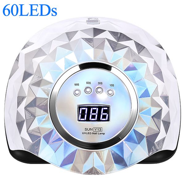 

nail dryers powerful 60leds led lamp for gel polish drying low heat mode smart sensor professional art salon manicure machine 230214
