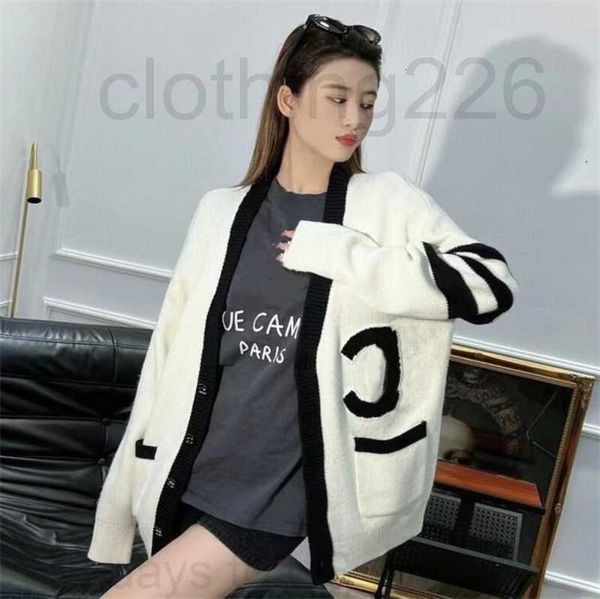 

designer 2022 new women's sweaters women spring autumn loose casual woman sweater s-xl, White;black