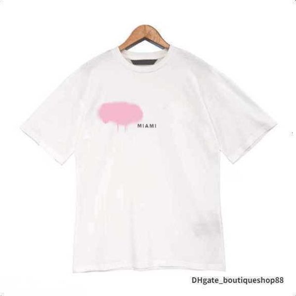 

designer of luxury t shirt brand palms palmangel city highs quality tshirt pa clothing spray letter short sleeve spring summer casual men an, White;black