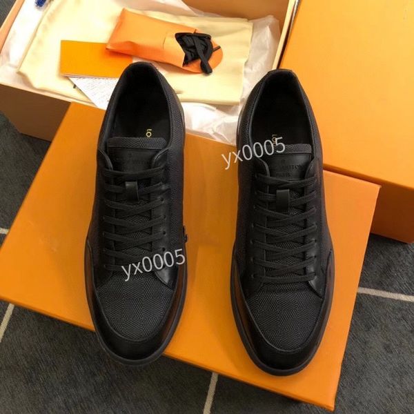 

luxury fashion classic men's casual shoes leather trainer shoes men high shoes size38-45, Black