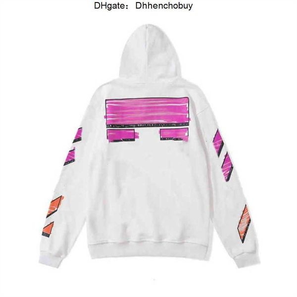 

hoodies mens womens fashion streetwears man s pullover winter loose hooded offs designers clothing street print 20s6, Black