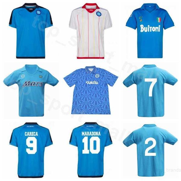 

1926 1982 1983 1987 vintage napoli retro soccer jersey 10 maradona zola 9 careca hamsik mertens insigne zielinski alemao football shirt kits, Black;yellow