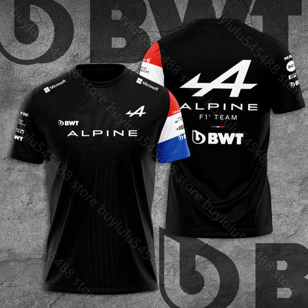 

hpee men's t shirt 2023 new fashion f1 formula one racing team short sleeve alpine spain outdoor sport casual oversized great deal sum, White;black