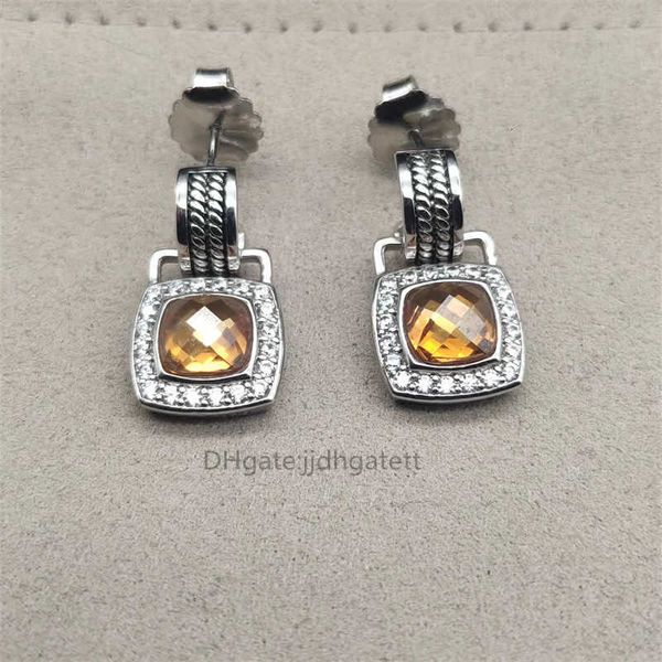 

95% dy off earrings luxury women designer fashion designers elegant inlaid morganite cystal zircon dangler earring jewelry banquet birthday, Silver