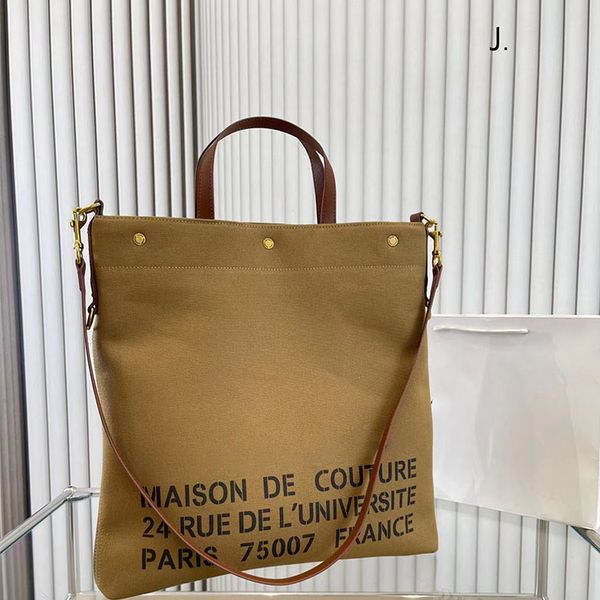 

designer canvas bag big tote printing letters patchwork shopping bag high capacity girls crossbody bag with long strap