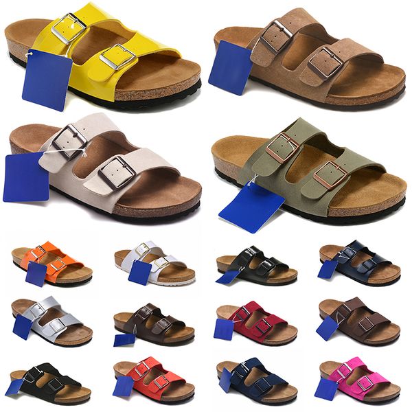 

2023 designer sandals birkenstock mens flip flops arizona slippers black white brown suede snake leather clogs men women beach outdoor shoes