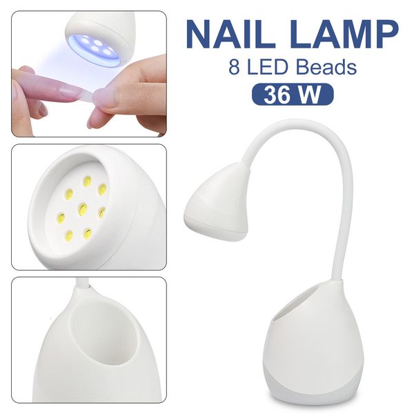 

nail dryers portable dryer fast drying lamp for manicure uv led s storage pen holder curing all gel polish 36w 230214