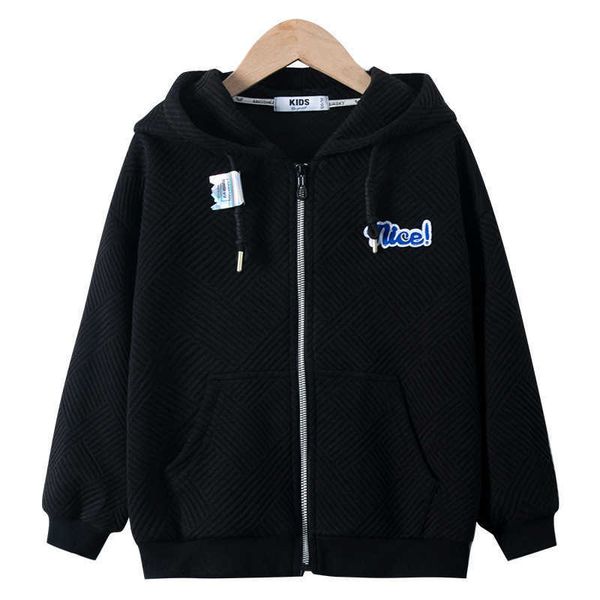 

clothing sets zhili chil1en's fashion brand boys' hooded coat spring and autumn new 2023 medium and large chil1en's thin swea, White