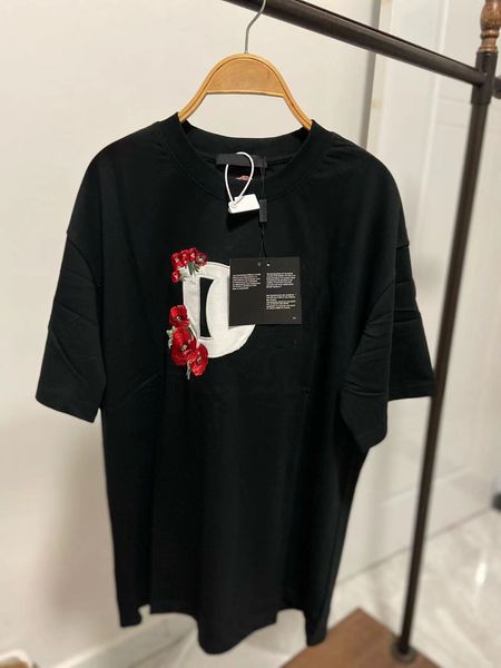 

men s tshirts looe for ummer men and women caual tee t shirt men t-hirt women embroidery cotton man s caual shirt luxury clothing street sho, White;black