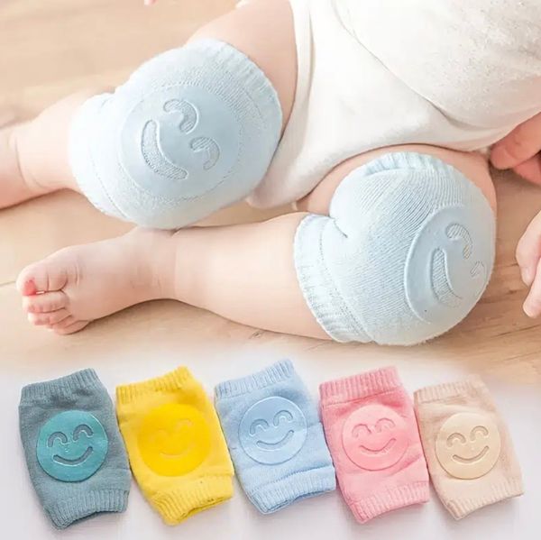 

1pair baby happy facepattern knee pads anti-fall toddler knee protectors