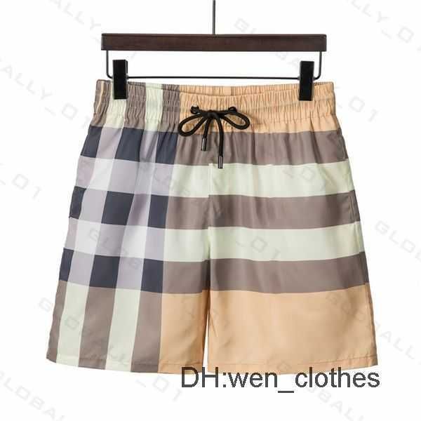 

3a mens burbrerys shorts designers summer beach swim pants board swimmings short gym mesh sportswear quick drying swimwear printing man s 4, White;black