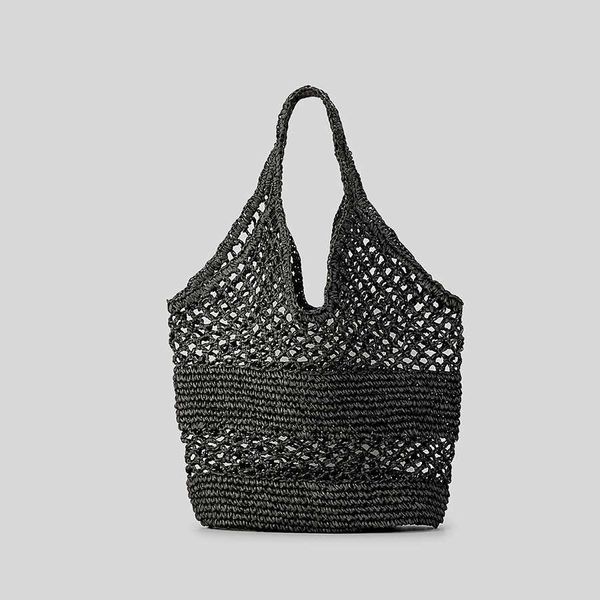 

casual hollow straw women shoulder bags paper woven lady handbags handmade summer beach large tote bag big shopper purses 2023 230214