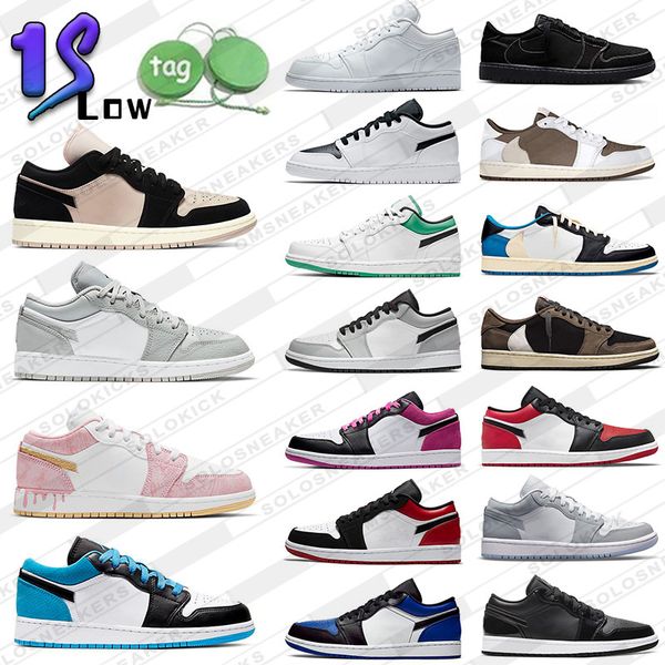 

designer scotts shoe men women casual shoes low 1s sports leather basketball sneakers men trainers black phantom reverse mocha bred toe shad