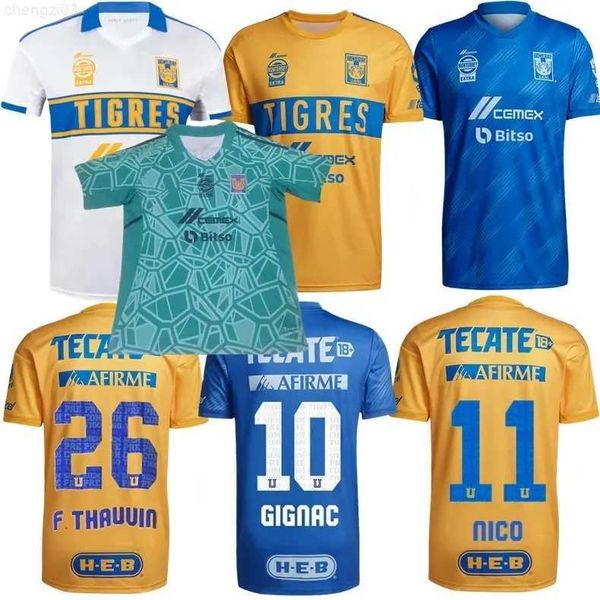 

tigres uanl 22 23 soccer jersey 16 diego lainez 22 raymundo fulgencio 32 vladimir lorona 191 kenneth jaime 199 fernando gonzalez pena 201 se, Black;yellow