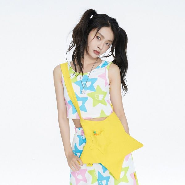 

evening bags five pointed star canvas bag multicolor european and american fashion messenger shoulder star bag summer couple girlfriends 230