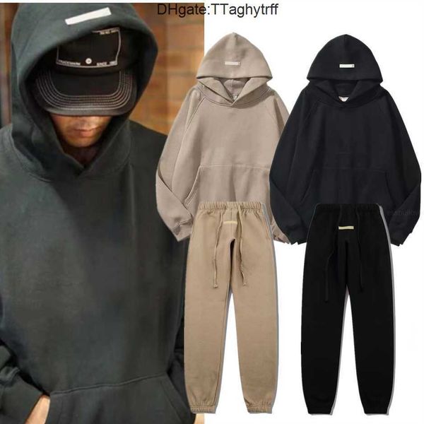 

2022 ess black hoodies for men women pullover hoody sweatshirt long sleeve loose hooded sweater cotton streetwear clothing fleece ilf0