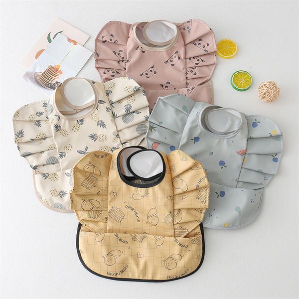 

bibs burp cloths baby bibs ins nordic style angel feed pocket burp girl boy infant meals bib waterproof easy clean cute elephant soft pu 230
