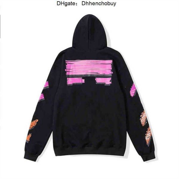 

hoodies mens womens fashion streetwears man s pullover winter sweatshirts loose hooded offs designers clothing street print xr89, Black