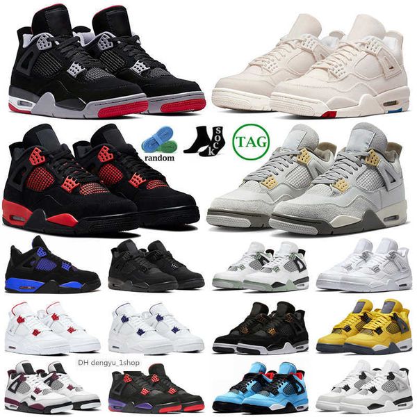 

mens basketball shoes 4 4s sneaker university blue black cat military black court purple customize desert moss men women trainers og air sho
