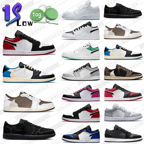 

1 low og black phantom sneakers men women 1s basketball shoes sail black reverse mocha ice blue unc mens trainer