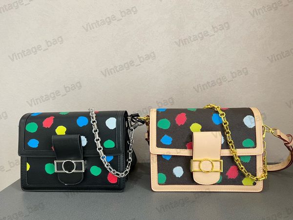 

x yk dauphine mm bag capucines dots women shoulder bag flap bag designer handbags m21750 m46432