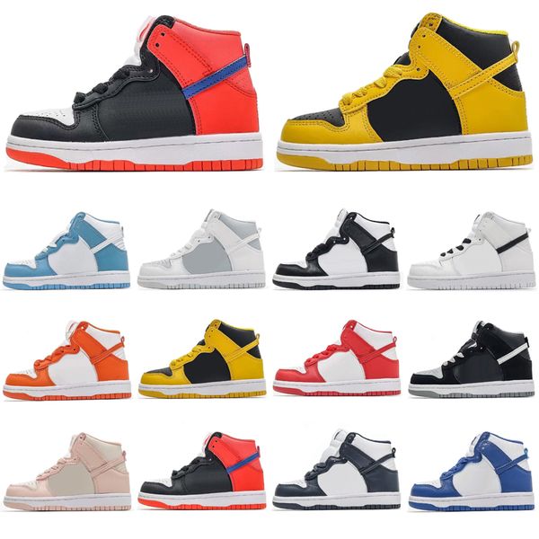 

dunks kids casual shoes high black white vast grey unc pink prime syracuse midnight navy varsity purple maize university gold children boy g