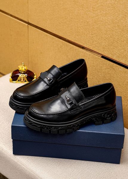 

2023 men elegant business party wedding dress shoes brand fashion oxfords mens genuine leather outdoor casual walking flats size 38-45, Black