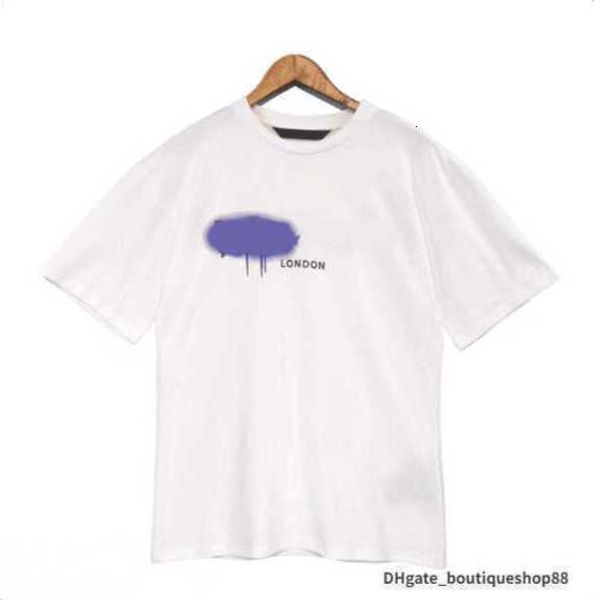 

23s designer of luxury t shirt brand palms palmangel city quality tshirt pa clothing spray letter short sleeve spring summer casual men and, White;black