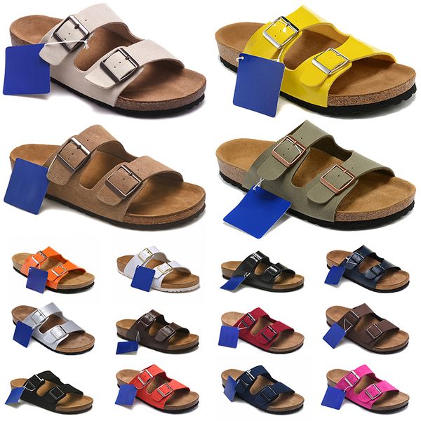 

birks sandals men women arizona slippers black white red pink brown yellow suede snake leather clogs flip flops beach outdoor shoes