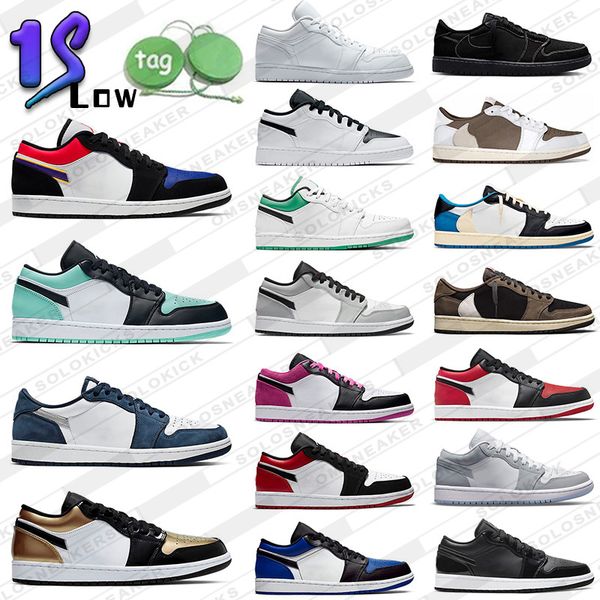 

black phantom 1 retro basketball shoes jumpman 1s lows and found reverse mocha travis scotts fragment denim university blue mens trainers ou