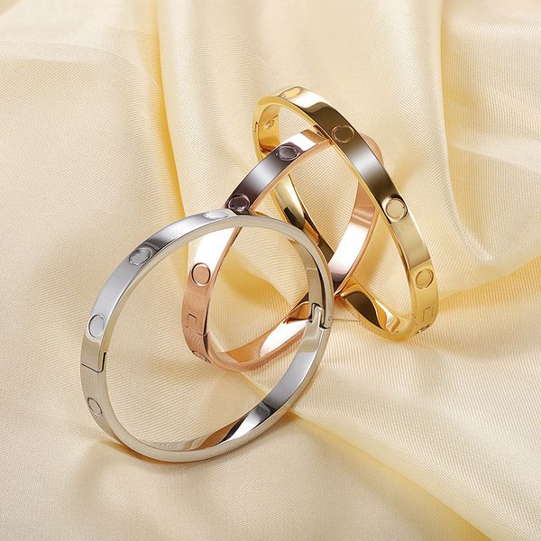 

designer jewelries screw love bracelets designers for teen girls thick mother s day luxury gold plated iced out bangle men jewellery diamond, Black