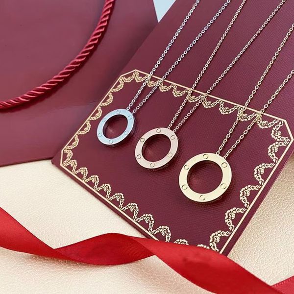 

designer jewelry men and women fashion necklaces high end brand pancake pendant neutral necklace party wedding accessories christmas valenti, Silver