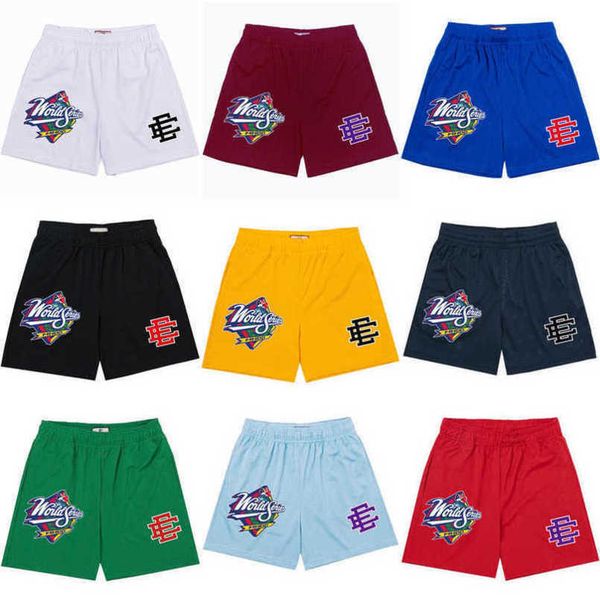 

men's luxury ee fashion shorts eric emanuel basic new york city skyline men women jog pants casual fitness muscle sports mesh pant beac, White;black
