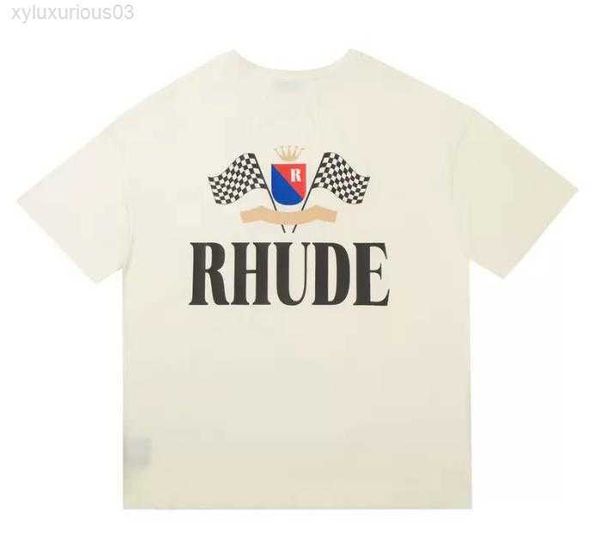 

2022ss designer rhude t shirt short sleeve teess tshirts tee men women summer style t-shirt slightly oversize, White;black