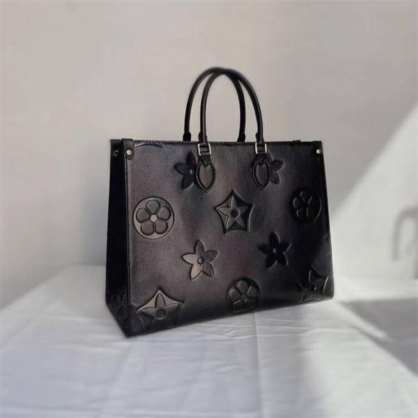 

2023 r bags embossed flower monograms onthego gm mm handbag purse the tote bag shoulder cross body female backpack on the go