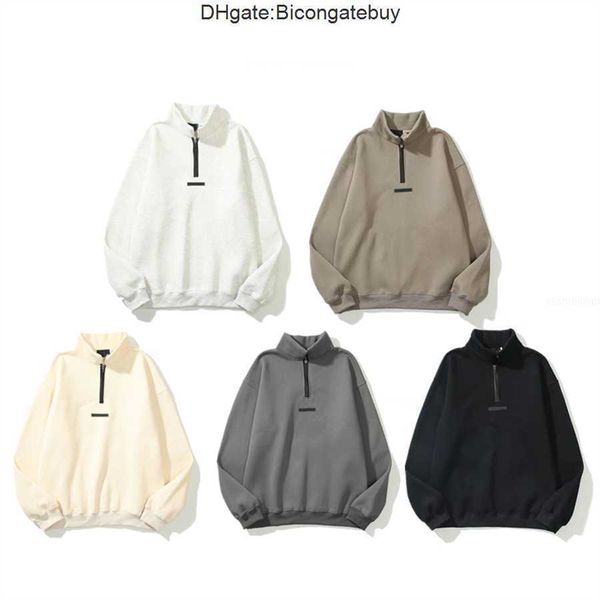 

ess hoodie jumpers loose sweaters casual hoody style men women essantials lightweight sweatshirts 7hd7, Black