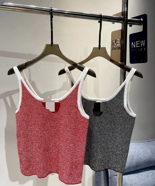

206 l 2023 runway spring summer women sweater red black brand same style sweater sleeveless v neck fashion clothes meiyi, White;black