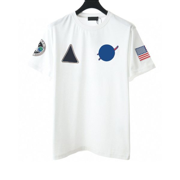 

men's plus tees & polos round neck embroidered and printed polar style summer wear with street pure cotton te, Black;brown