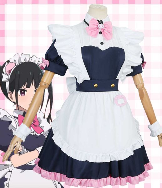 

akihabara maidservant costume netherworld war cosplay cute full set with ears women, Black;red