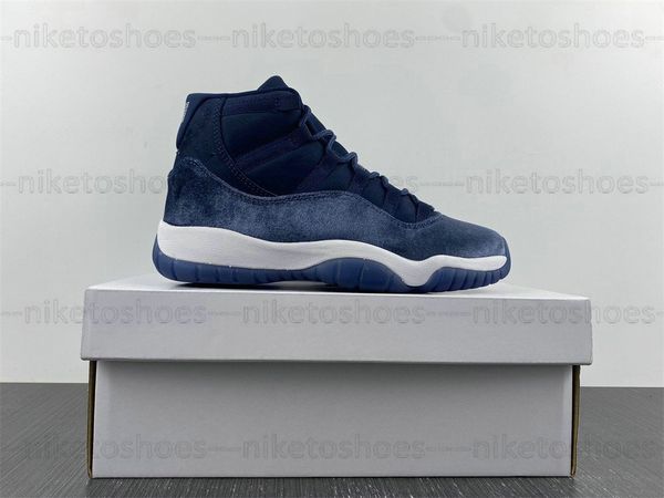

designer casual shoes midnight navy 11s velvet wmns basketball shoes men's and women's outdoor sports shoes, Black