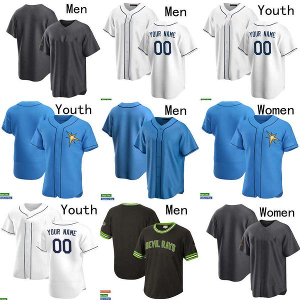 

baseball jerseys 2022 all-star tampa 39 kevin kiermaier 5 wander franco 56 randy arozarena 8 brandon lowe 2 yandy diaz 6 taylor walls bay ra, Blue;black