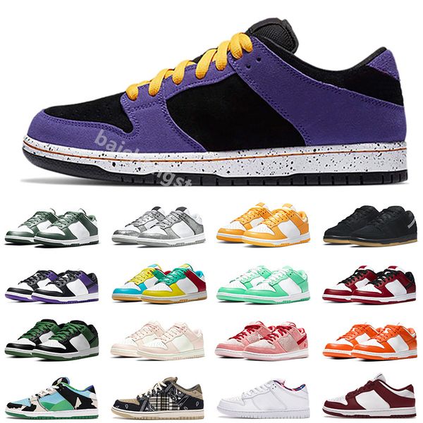 

2022 dunksb low mens womens casual running shoes designer panda valentine day pink dusty olive curry cactus jack lows sports sneakers b0, White;red