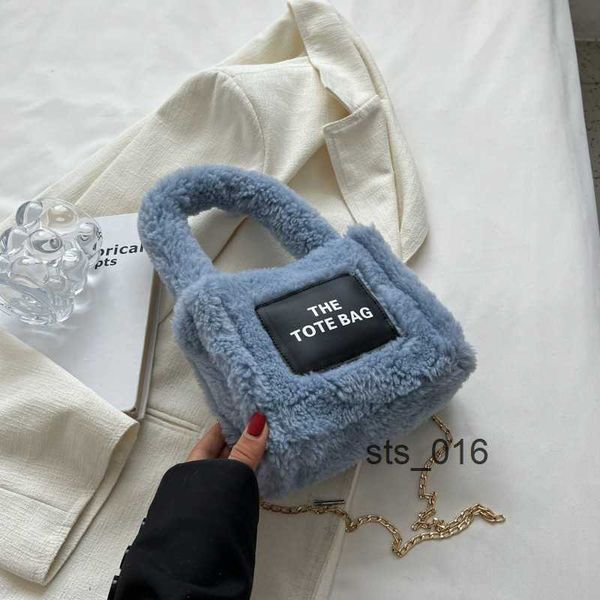 

women plush shoulder bags small in autumn and winter commuting hand-held messenger t2302142
