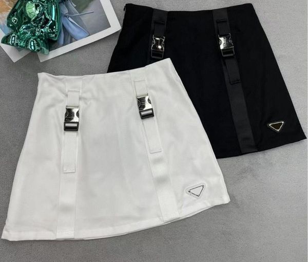 

23ss women skirts summer a-line skirt ladies girl designer dress with badge letter printed classic dresses 3 style, Black