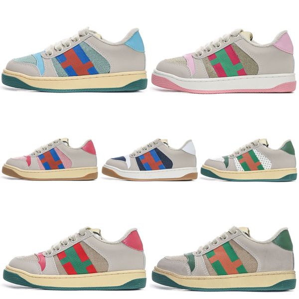 

kids shoes causal distressed dirty sneakers screener designer toddler youth luxurys classic shoe kid baby italy dust trainers boys girls str, Black